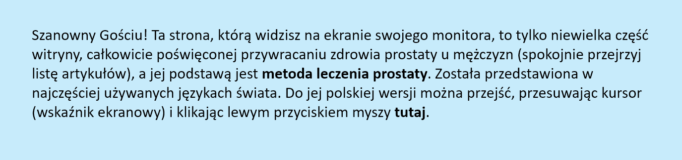 Szkodliwość przeciążeń fizycznych przy problemach z prostatą u mężczyzn